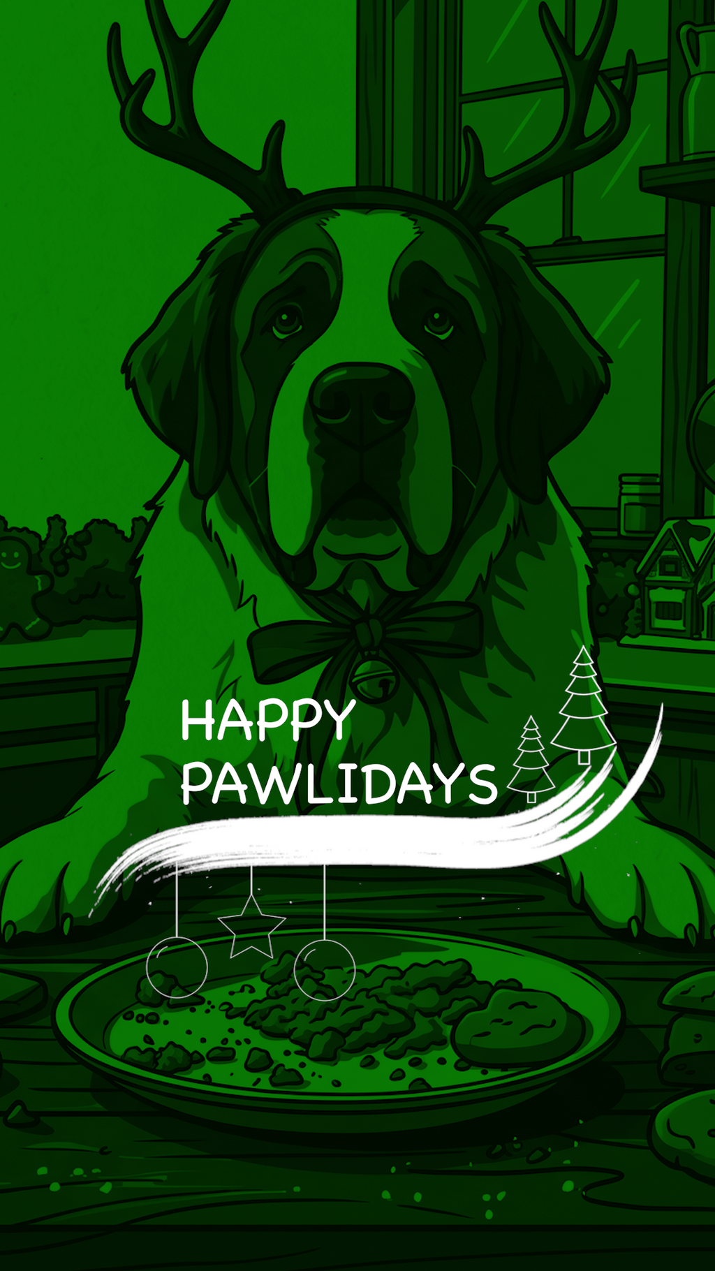 Happy PAWlidays Talking Pet Video Christmas Card (Instant digital delivery)